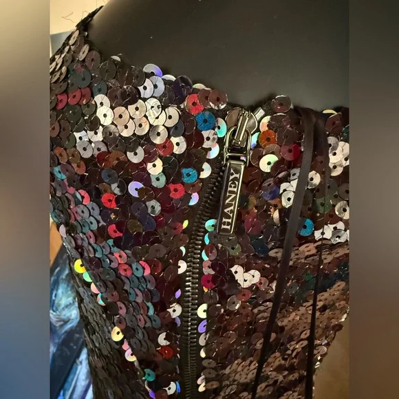 ASO Taylor Swift HANEY Blanca Sequin Embellished Dress in Opalescent Brown - Picture 17 of 17